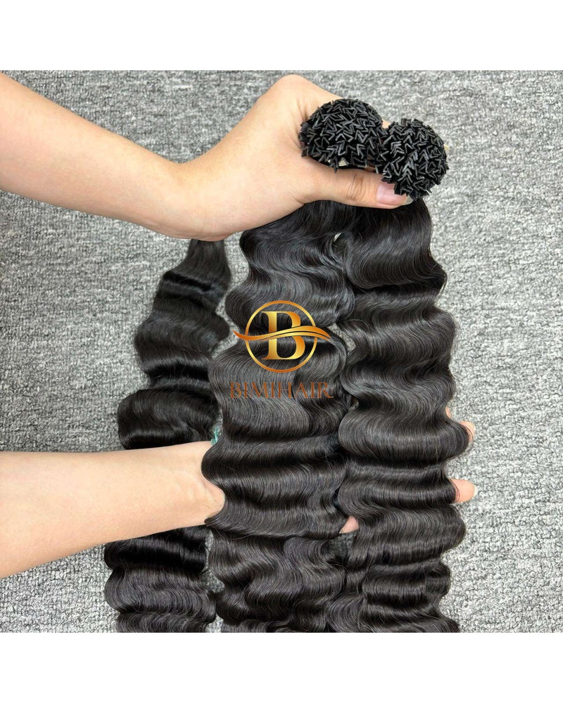 V-tip wavy hair