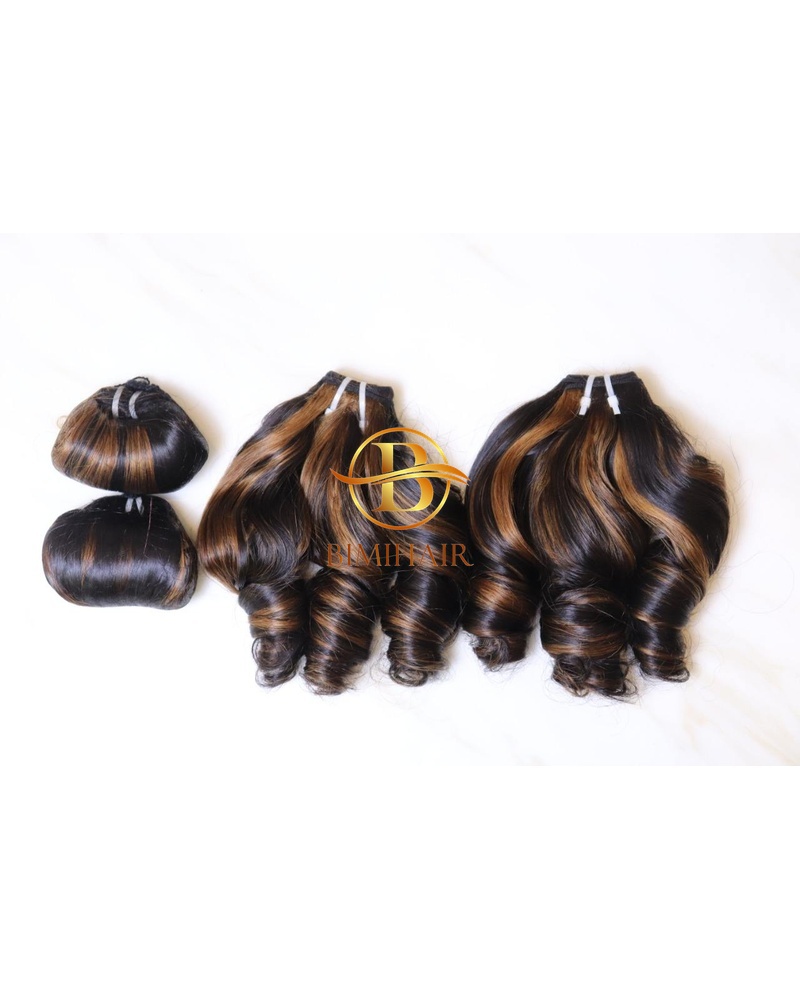 Machine weft bouncy curl