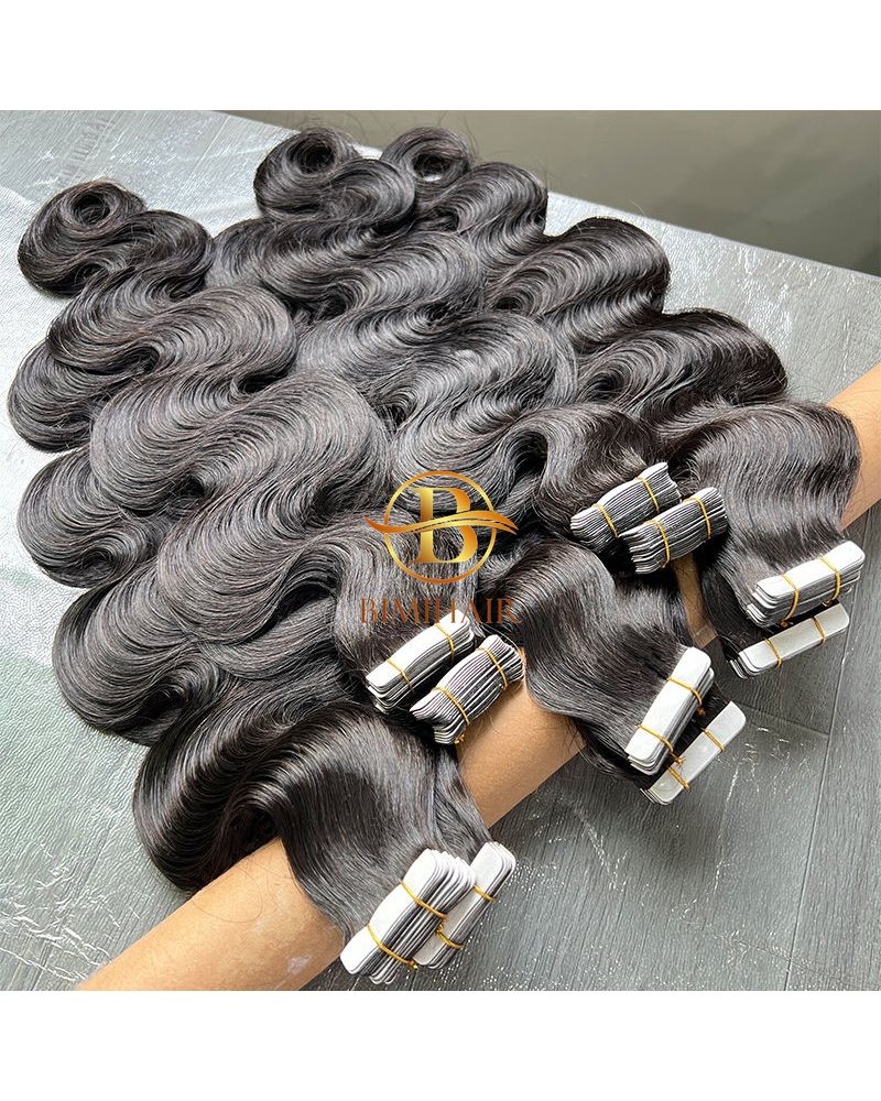 Tape body wavy hair
