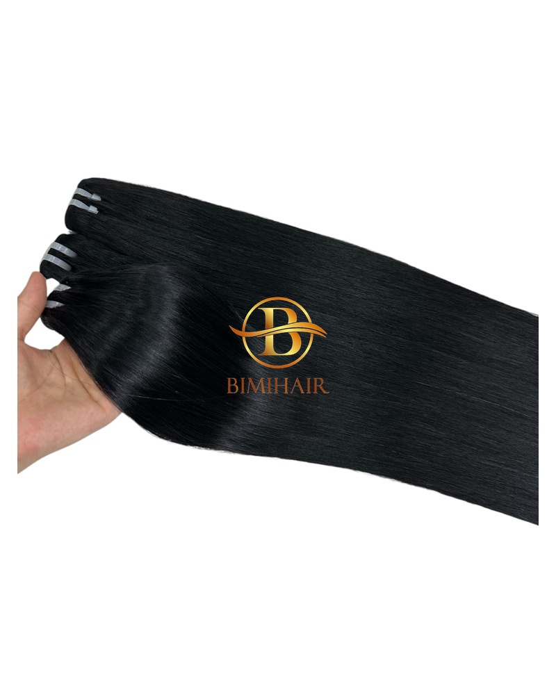Machine weft straight hair