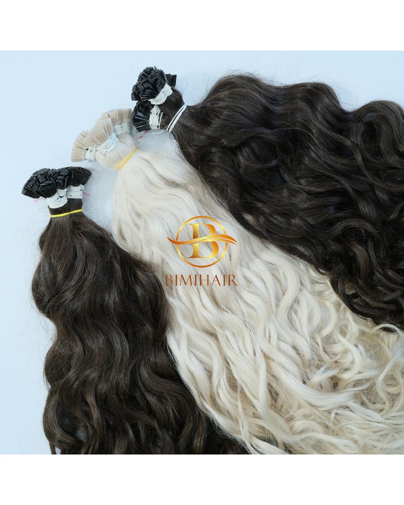 Flat tip natural wavy hair