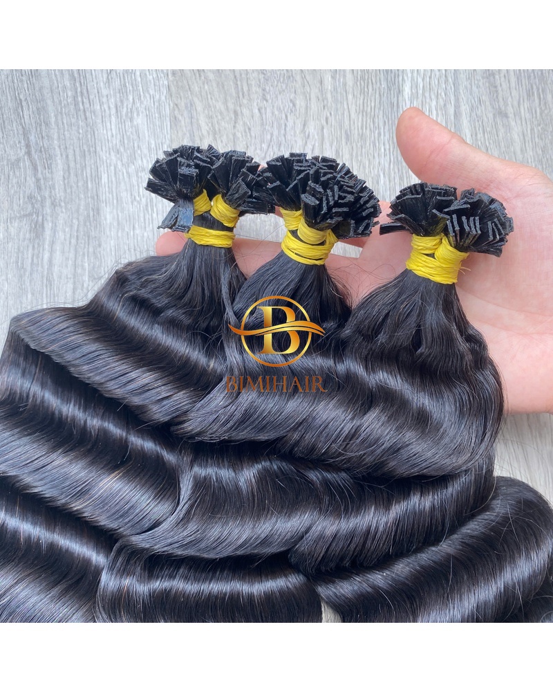 Flat tip deep wavy hair